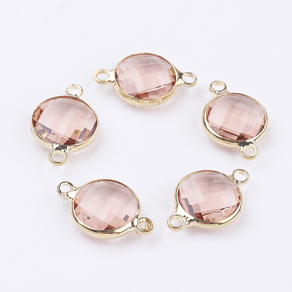 PandaHall Golden Tone Brass Glass Links connectors, Faceted, Flat Round, PeachPuff, 15x8.5x3.5mm, Hole: 1.5mm Glass Flat Round Brown
PandaHall Golden Tone Brass Glass Links connectors, Faceted, Flat Round, PeachPuff, 15x8.5x3.5mm, Hole: 1.5mm Glass Flat Round Brown