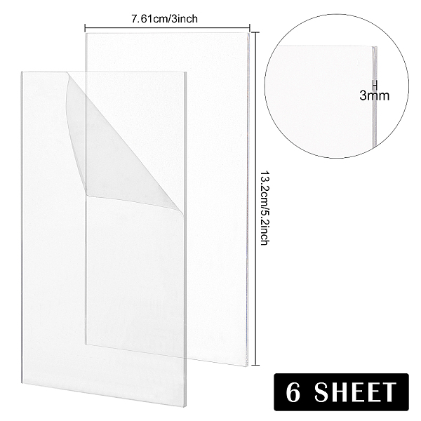PandaHall BENECREAT 6 Packs 7.6x13.2cm Acrylic Die Cutting Plates, Transparent Acrylic Panel Sheets for Die Cutting Work, 3mm Thick Acrylic..., Clear
PandaHall BENECREAT 6 Packs 7.6x13.2cm Acrylic Die Cutting Plates, Transparent Acrylic Panel Sheets for Die Cutting Work, 3mm Thick Acrylic..., Clear