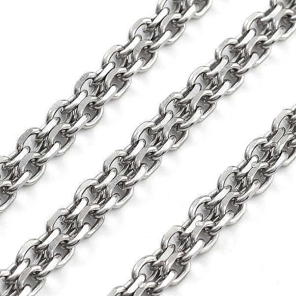 PandaHall 304 Stainless Steel Cable Chain, Stainless Steel Color, Link: 3.8x3x0.8mm 304 Stainless Steel
PandaHall 304 Stainless Steel Cable Chain, Stainless Steel Color, Link: 3.8x3x0.8mm 304 Stainless Steel