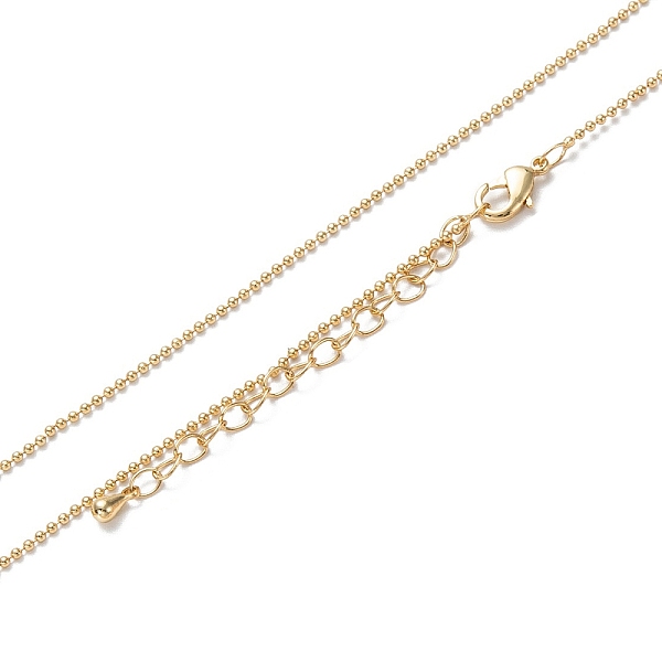 PandaHall Brass Ball Chain Necklaces, Long-Lasting Plated, Real 18K Gold Plated, 16.34 inch(41.5cm) Brass
PandaHall Brass Ball Chain Necklaces, Long-Lasting Plated, Real 18K Gold Plated, 16.34 inch(41.5cm) Brass