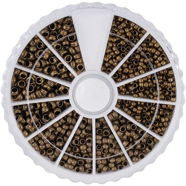 PandaHall 1800pcs 3 Sizes 3/2.5/2mm Brass Tube Crimp Beads Cord End Cap with Large Hole for Bracelet Jewelry Making, Antique Bronze Brass...
PandaHall 1800pcs 3 Sizes 3/2.5/2mm Brass Tube Crimp Beads Cord End Cap with Large Hole for Bracelet Jewelry Making, Antique Bronze Brass...