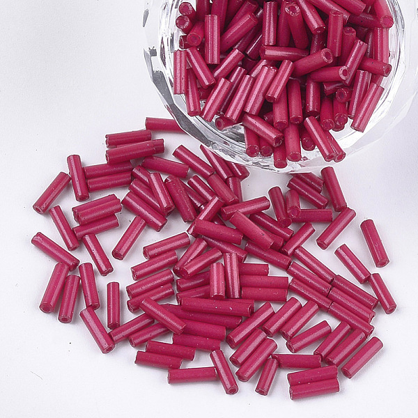 PandaHall Glass Bugle Beads, Round Hole, Opaque Colours, Medium Violet Red, 6~7x1.5~2mm, Hole: 0.8mm, about 10000pcs/bag Glass Red
PandaHall Glass Bugle Beads, Round Hole, Opaque Colours, Medium Violet Red, 6~7x1.5~2mm, Hole: 0.8mm, about 10000pcs/bag Glass Red