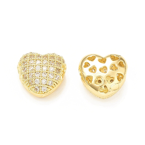 PandaHall Brass Micro Pave Cubic Zirconia Beads, Heart, Real 18K Gold Plated, 10.5x11x6mm, Hole: 2.5mm Brass+Cubic Zirconia Heart Clear
PandaHall Brass Micro Pave Cubic Zirconia Beads, Heart, Real 18K Gold Plated, 10.5x11x6mm, Hole: 2.5mm Brass+Cubic Zirconia Heart Clear