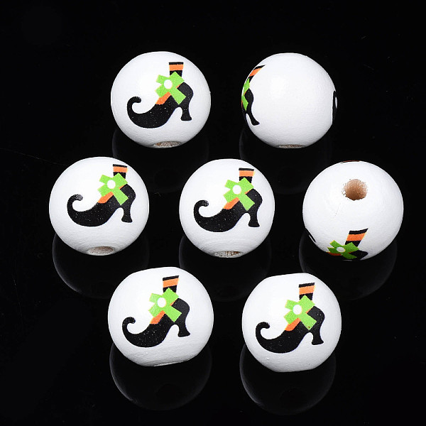 PandaHall Halloween Printed Natural Wood Beads, Round with Witch Feet, Lime, 15.5x14.5mm, Hole: 4mm Schima Wood Round Green
PandaHall Halloween Printed Natural Wood Beads, Round with Witch Feet, Lime, 15.5x14.5mm, Hole: 4mm Schima Wood Round Green