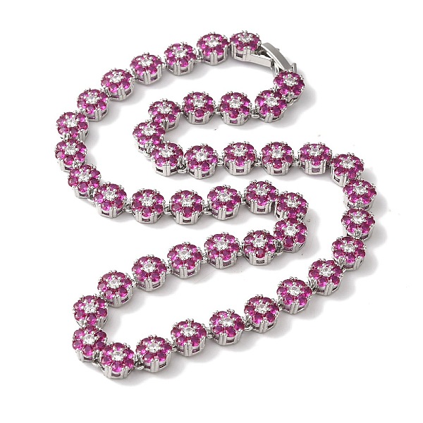 PandaHall Rack Plating Brass Pave Cubic Zirconia Flower Link Necklaces for Women, Cadmium Free & Lead Free, Long-Lasting Plated, Platinum..., Pink
PandaHall Rack Plating Brass Pave Cubic Zirconia Flower Link Necklaces for Women, Cadmium Free & Lead Free, Long-Lasting Plated, Platinum..., Pink