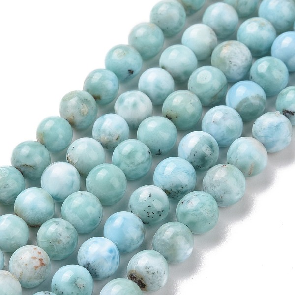 PandaHall Natural Larimar Round Beads Strands, Grade AB, 6~7mm, Hole: 0.7mm, about 62~66pcs/strand, 15.63~15.83''(39.7cm~40.2cm) Larimar...
PandaHall Natural Larimar Round Beads Strands, Grade AB, 6~7mm, Hole: 0.7mm, about 62~66pcs/strand, 15.63~15.83''(39.7cm~40.2cm) Larimar...