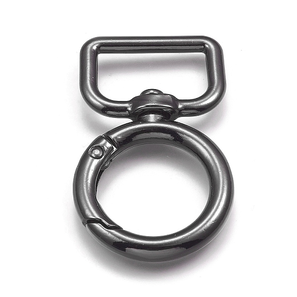 PandaHall Zinc Alloy Swivel Clasps, Swivel Snap Hook, Round Ring Shape, Lead Free & Cadmium Free, Gunmetal, 46x28x2.7~4.2mm, Hole: 11x19.5mm...
PandaHall Zinc Alloy Swivel Clasps, Swivel Snap Hook, Round Ring Shape, Lead Free & Cadmium Free, Gunmetal, 46x28x2.7~4.2mm, Hole: 11x19.5mm...