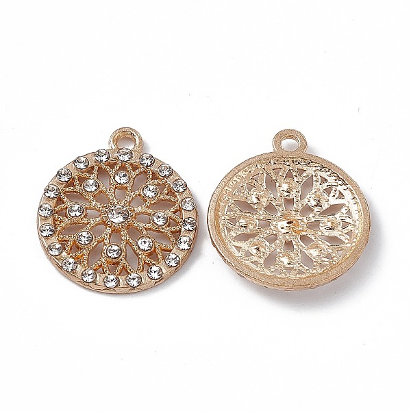 PandaHall Alloy Rhinestones Pendants, Flat Round with Flower Charms, Light Gold, 22x19x2.7mm, Hole: 1.7mm Alloy+Rhinestone Flat Round Clear
PandaHall Alloy Rhinestones Pendants, Flat Round with Flower Charms, Light Gold, 22x19x2.7mm, Hole: 1.7mm Alloy+Rhinestone Flat Round Clear