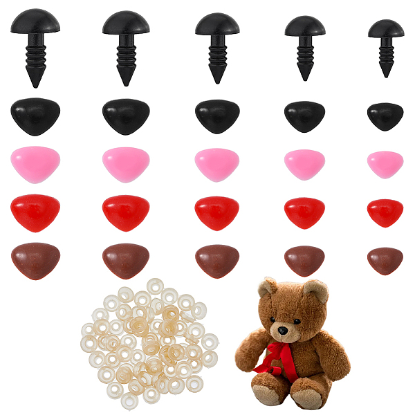 PandaHall SUPERFINDINGS About 200pcs 5 Sizes DIY Plastic Nose 4 Color Safety Triangle Nose with Spacer DIY Craft Noses Mixed Color for Bear..., Multicolor
PandaHall SUPERFINDINGS About 200pcs 5 Sizes DIY Plastic Nose 4 Color Safety Triangle Nose with Spacer DIY Craft Noses Mixed Color for Bear..., Multicolor