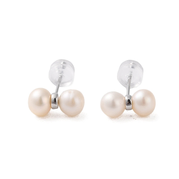 PandaHall 925 Sterling Silver Studs Earring, with Natural Pearl, Platinum, 12x5.5mm Pearl Others
PandaHall 925 Sterling Silver Studs Earring, with Natural Pearl, Platinum, 12x5.5mm Pearl Others