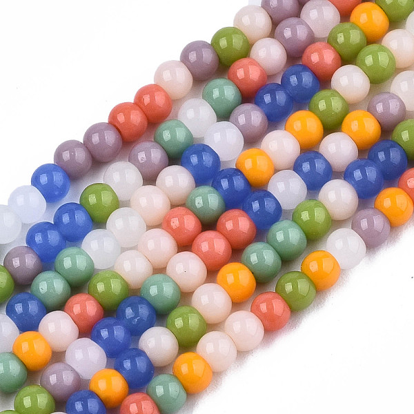 PandaHall Opaque Glass Beads Strands, Rondelle, Mixed Color, 3x2.5mm, Hole: 0.7mm, about 137~142pcs/strand, 13.58 inch~14.17 inch..., Multicolor
PandaHall Opaque Glass Beads Strands, Rondelle, Mixed Color, 3x2.5mm, Hole: 0.7mm, about 137~142pcs/strand, 13.58 inch~14.17 inch..., Multicolor