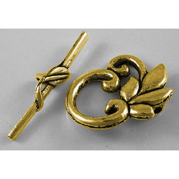 PandaHall Leaf Tibetan Style Toggle Clasps, Antique Golden, Lead Free and Cadmium Free, Size: Leaf: about 19mm wide, 24mm long, Bar: about...
PandaHall Leaf Tibetan Style Toggle Clasps, Antique Golden, Lead Free and Cadmium Free, Size: Leaf: about 19mm wide, 24mm long, Bar: about...