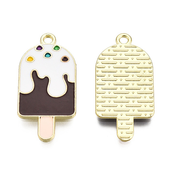 PandaHall Alloy Enamel Pendants, Cadmium Free & Lead Free, Ice Lolly Charms, Golden, White, 27x13x1.3mm, Hole: 1.6mm Alloy+Enamel Food White
PandaHall Alloy Enamel Pendants, Cadmium Free & Lead Free, Ice Lolly Charms, Golden, White, 27x13x1.3mm, Hole: 1.6mm Alloy+Enamel Food White