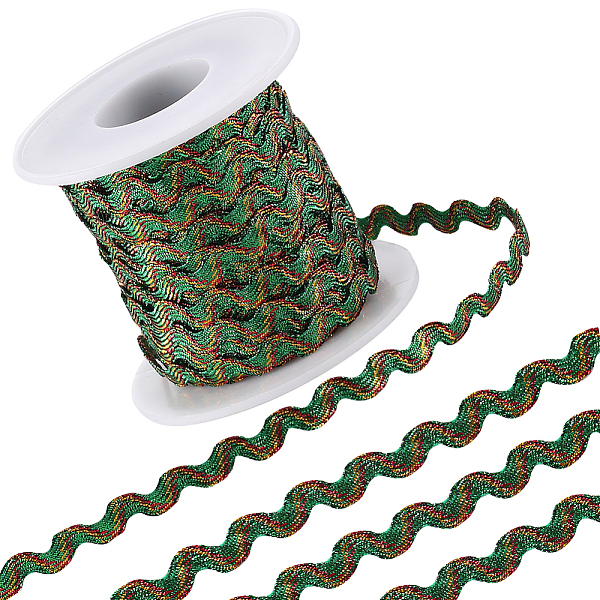 PandaHall Gorgecraft 1Pc Sparkle Wavy Polyester Ribbons, with 1Pc Plastic Empty Spools, Green, 1/4 inch(5mm), about 16.40~18.59 Yards...
PandaHall Gorgecraft 1Pc Sparkle Wavy Polyester Ribbons, with 1Pc Plastic Empty Spools, Green, 1/4 inch(5mm), about 16.40~18.59 Yards...