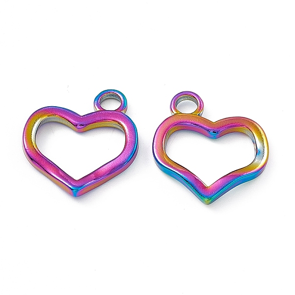 PandaHall Ion Plating(IP) 304 Stainless Steel Pendants, Heart Charm, Rainbow Color, 19x17.5x2mm, Hole: 3mm 304 Stainless Steel Heart
PandaHall Ion Plating(IP) 304 Stainless Steel Pendants, Heart Charm, Rainbow Color, 19x17.5x2mm, Hole: 3mm 304 Stainless Steel Heart