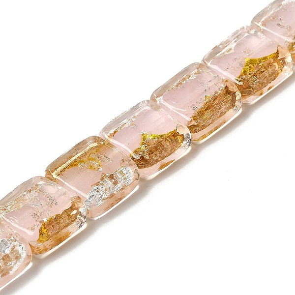 PandaHall Handmade Gold Sand and Silver Sand Lampwork Beads, Square, Pink, 14~14.5x14x6~6.5mm, Hole: 1.6~1.8mm Gold & Silver Foil Square...
PandaHall Handmade Gold Sand and Silver Sand Lampwork Beads, Square, Pink, 14~14.5x14x6~6.5mm, Hole: 1.6~1.8mm Gold & Silver Foil Square...