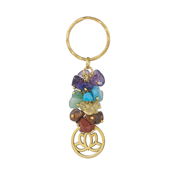 PandaHall Chakra Natural Gemstone Chip Pendant Keychain, with Iron Findings and Alloy Pendants, Flat Round, Lotus Pattern, 8.05cm, Pendant...
PandaHall Chakra Natural Gemstone Chip Pendant Keychain, with Iron Findings and Alloy Pendants, Flat Round, Lotus Pattern, 8.05cm, Pendant...