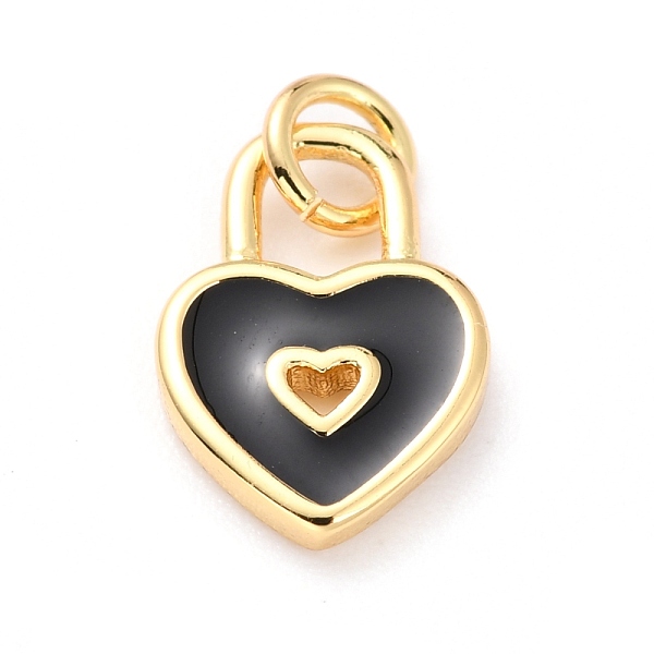 PandaHall Brass Enamel Pendants, Cadmium Free & Lead Free, Long-Lasting Plated, Heart Lock, Real 18K Gold Plated, Black, 13x9x1.5mm, Hole...
PandaHall Brass Enamel Pendants, Cadmium Free & Lead Free, Long-Lasting Plated, Heart Lock, Real 18K Gold Plated, Black, 13x9x1.5mm, Hole...