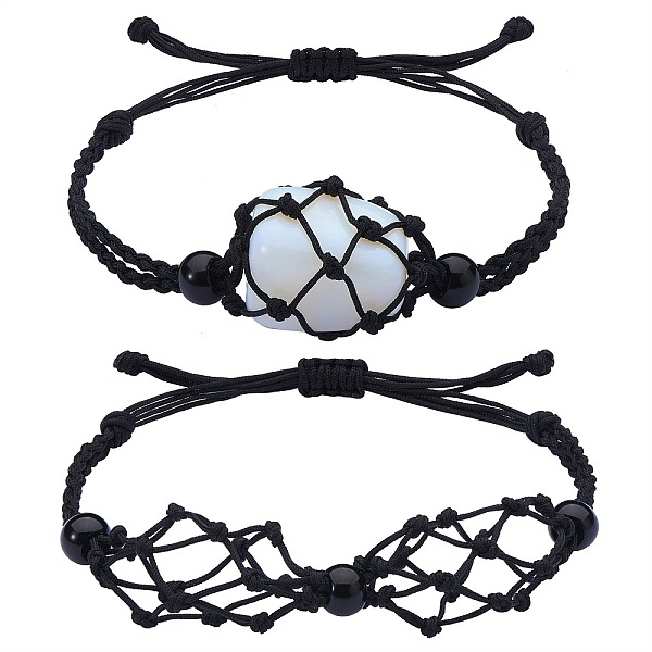 PandaHall Adjustable Braided Nylon Cord Macrame Pouch Bracelet Making, with Glass Beads, Black, Inner Diameter: 1-7/8~3-1/4 inch(4.7~8.4cm)...
PandaHall Adjustable Braided Nylon Cord Macrame Pouch Bracelet Making, with Glass Beads, Black, Inner Diameter: 1-7/8~3-1/4 inch(4.7~8.4cm)...