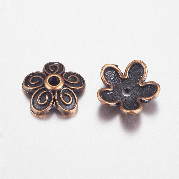 PandaHall Tibetan Style Bead Caps, Lead Free & Cadmium Free & Nickel Free, Flower, Red Copper, 10x3.5mm, Hole: 1.5mm Alloy
PandaHall Tibetan Style Bead Caps, Lead Free & Cadmium Free & Nickel Free, Flower, Red Copper, 10x3.5mm, Hole: 1.5mm Alloy