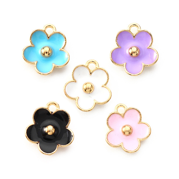 PandaHall Light Gold Plated Alloy Enamel Pendants, Flower, Mixed Color, 13x11.5x3mm, Hole: 1.6mm Alloy+Enamel Flower Multicolor
PandaHall Light Gold Plated Alloy Enamel Pendants, Flower, Mixed Color, 13x11.5x3mm, Hole: 1.6mm Alloy+Enamel Flower Multicolor