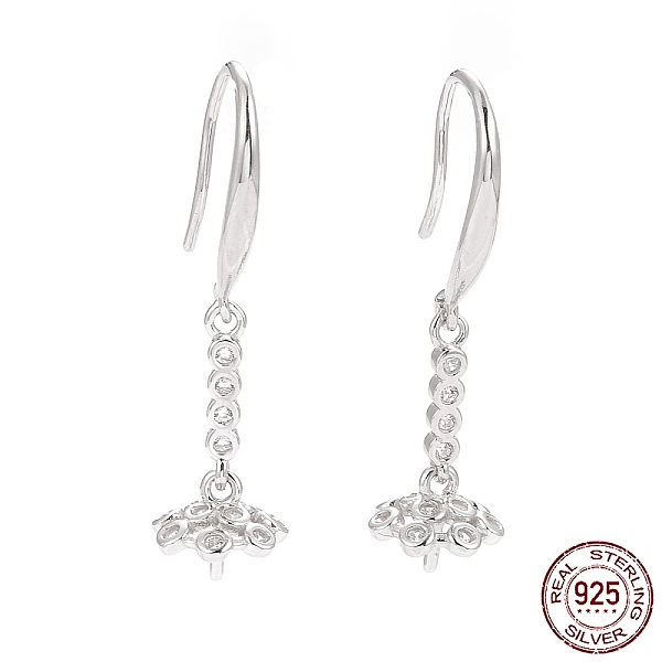 PandaHall Rhodium Plated 925 Sterling Silver Earring Hooks, with Clear Cubic Zirconia, for Half Drilled Beads, Platinum, 29mm, 21 Gauge, Pin...
PandaHall Rhodium Plated 925 Sterling Silver Earring Hooks, with Clear Cubic Zirconia, for Half Drilled Beads, Platinum, 29mm, 21 Gauge, Pin...