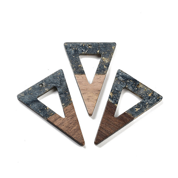 PandaHall Walnut Wood Pendants, Resin and Gold foil, Triangle, Slate Gray, 45x30x3.5mm, Hole: 2mm Wood Triangle
PandaHall Walnut Wood Pendants, Resin and Gold foil, Triangle, Slate Gray, 45x30x3.5mm, Hole: 2mm Wood Triangle