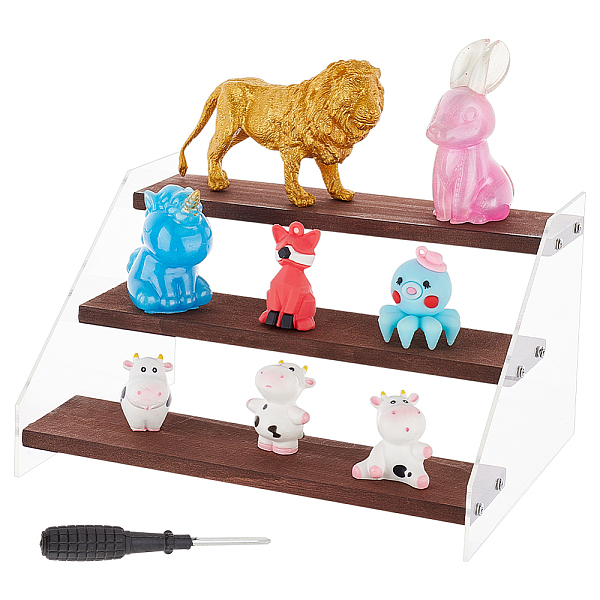 PandaHall 3-Tier Acrylic Model Toy Display Riser, Assembled Holder, with Iron Screws and Wood Pedestal, Sienna, Wood Pedestal: 20x5.3x0.8cm..., Brown
PandaHall 3-Tier Acrylic Model Toy Display Riser, Assembled Holder, with Iron Screws and Wood Pedestal, Sienna, Wood Pedestal: 20x5.3x0.8cm..., Brown