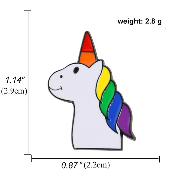PandaHall Rainbow Pride Flag Unicorn Enamel Pin, Alloy Badge for Backpack Clothes, Colorful, 29x22mm Alloy+Enamel
PandaHall Rainbow Pride Flag Unicorn Enamel Pin, Alloy Badge for Backpack Clothes, Colorful, 29x22mm Alloy+Enamel