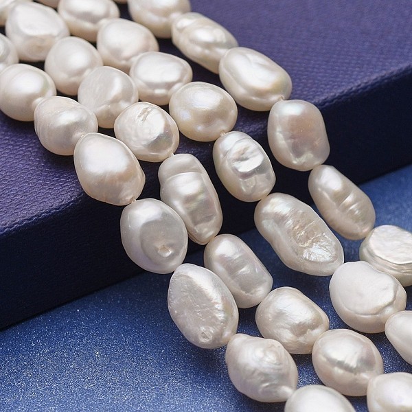 PandaHall Natural Cultured Freshwater Pearl Beads Strands, Two Sides Polished, White, 9~15x8~9mm, Hole: 0.5mm, about 33~35pcs/strand...
PandaHall Natural Cultured Freshwater Pearl Beads Strands, Two Sides Polished, White, 9~15x8~9mm, Hole: 0.5mm, about 33~35pcs/strand...