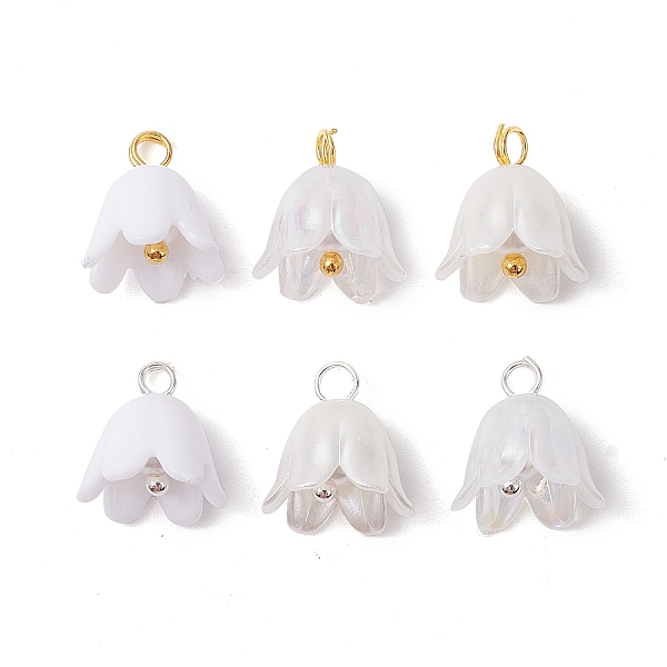 PandaHall Acrylic Flower Charms, with Brass Loops, Golden, 11x11x10mm, Hole: 2mm Brass+Acrylic Flower White
PandaHall Acrylic Flower Charms, with Brass Loops, Golden, 11x11x10mm, Hole: 2mm Brass+Acrylic Flower White