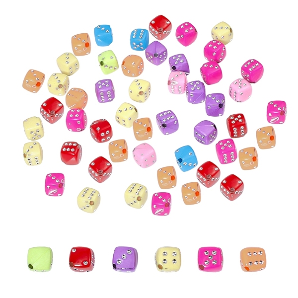 PandaHall Plating Acrylic Beads, Metal Enlaced, Dice, Mixed Color, 8x8x8mm, Hole: 1mm, about 1030pcs/500g Acrylic Cube Multicolor
PandaHall Plating Acrylic Beads, Metal Enlaced, Dice, Mixed Color, 8x8x8mm, Hole: 1mm, about 1030pcs/500g Acrylic Cube Multicolor