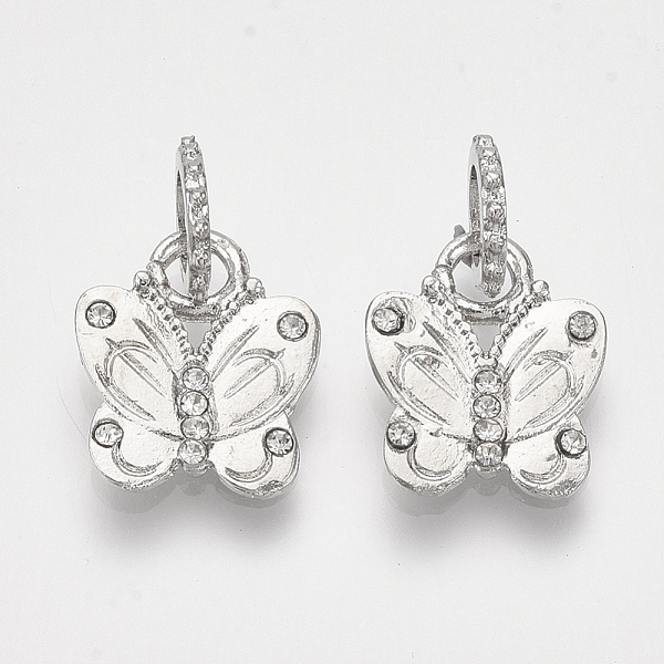 PandaHall Alloy Pendants, with Rhinestone, Butterfly, Crystal, Platinum, 14.5x12.5x1.5mm, Hole: 5mm Alloy+Rhinestone Butterfly Clear
PandaHall Alloy Pendants, with Rhinestone, Butterfly, Crystal, Platinum, 14.5x12.5x1.5mm, Hole: 5mm Alloy+Rhinestone Butterfly Clear