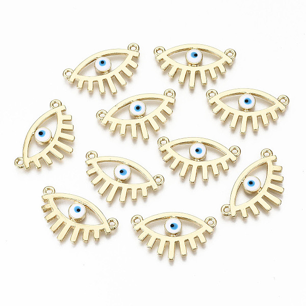 PandaHall Alloy Enamel Pendant Links Connectors, Cadmium Free & Nickel Free & Lead Free, Light Gold, Eye, White, 16x27x2mm, Hole: 1.5mm...
PandaHall Alloy Enamel Pendant Links Connectors, Cadmium Free & Nickel Free & Lead Free, Light Gold, Eye, White, 16x27x2mm, Hole: 1.5mm...