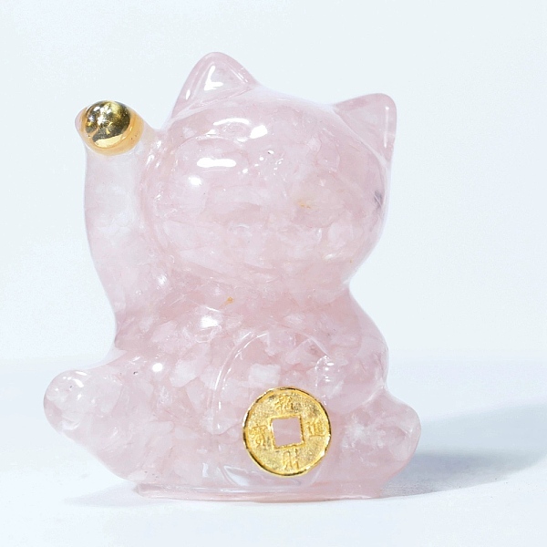 PandaHall Resin Craft Display Decorations, with Natural Rose Quartz Chip, Lucky Cat Figurine, for Home Feng Shui Ornament, 63x55x45mm Rose...
PandaHall Resin Craft Display Decorations, with Natural Rose Quartz Chip, Lucky Cat Figurine, for Home Feng Shui Ornament, 63x55x45mm Rose...