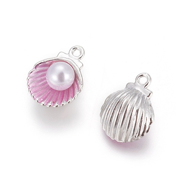 PandaHall Alloy Enamel Pendants, with Acrylic Pearl Beads, Shell, Platinum, Pearl Pink, 15x11.5x7mm, Hole: 1.4mm Alloy+Enamel Shell Shape...
PandaHall Alloy Enamel Pendants, with Acrylic Pearl Beads, Shell, Platinum, Pearl Pink, 15x11.5x7mm, Hole: 1.4mm Alloy+Enamel Shell Shape...