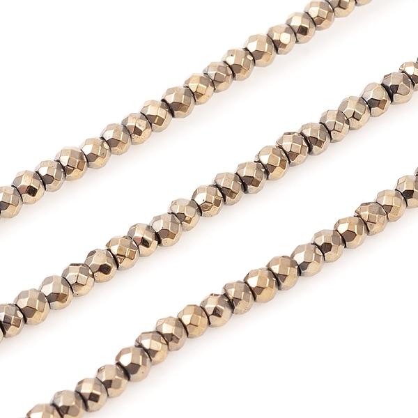 PandaHall Vacuum Plating Non-magnetic Synthetic Hematite Beads Strands, Rondelle, Faceted, Antique Bronze Plated, 3x2mm, Hole: 1mm, about...
PandaHall Vacuum Plating Non-magnetic Synthetic Hematite Beads Strands, Rondelle, Faceted, Antique Bronze Plated, 3x2mm, Hole: 1mm, about...