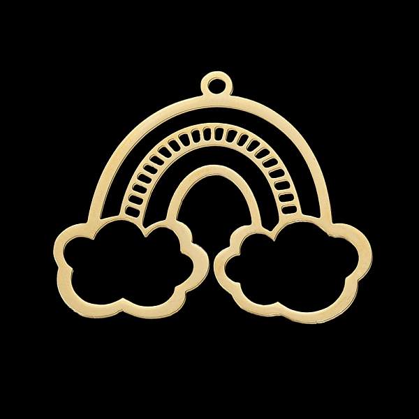 PandaHall 201 Stainless Steel Pendants, Laser Cut, Rainbow with Cloud, Golden, 24.5x30x1mm, Hole: 1.6mm 201 Stainless Steel Rainbow
PandaHall 201 Stainless Steel Pendants, Laser Cut, Rainbow with Cloud, Golden, 24.5x30x1mm, Hole: 1.6mm 201 Stainless Steel Rainbow