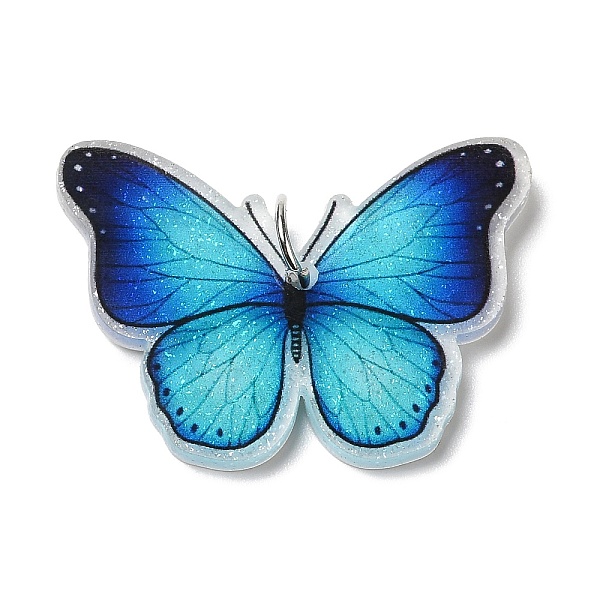 PandaHall Opaque Acrylic Pendants, with Platinum Iron Jump Ring, Butterfly Charms, Deep Sky Blue, 25x33.5x4mm, Hole: 5.2mm Acrylic Butterfly
PandaHall Opaque Acrylic Pendants, with Platinum Iron Jump Ring, Butterfly Charms, Deep Sky Blue, 25x33.5x4mm, Hole: 5.2mm Acrylic Butterfly