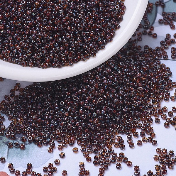 PandaHall MIYUKI Round Rocailles Beads, Japanese Seed Beads, 11/0, (RR4502) Transparent Dark Topaz Picasso, 2x1.3mm, Hole: 0.8mm, about..., Brown
PandaHall MIYUKI Round Rocailles Beads, Japanese Seed Beads, 11/0, (RR4502) Transparent Dark Topaz Picasso, 2x1.3mm, Hole: 0.8mm, about..., Brown