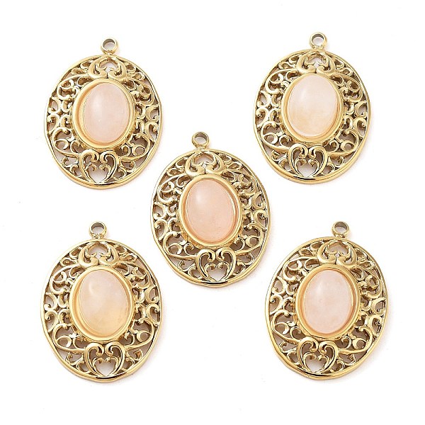 PandaHall 304 Stainless Steel Pendants, Natural Rose Quartz Oval Charms, Real 14K Gold Plated, 21x15x5.5~6.5mm, Hole: 1.5mm Rose Quartz Oval
PandaHall 304 Stainless Steel Pendants, Natural Rose Quartz Oval Charms, Real 14K Gold Plated, 21x15x5.5~6.5mm, Hole: 1.5mm Rose Quartz Oval
