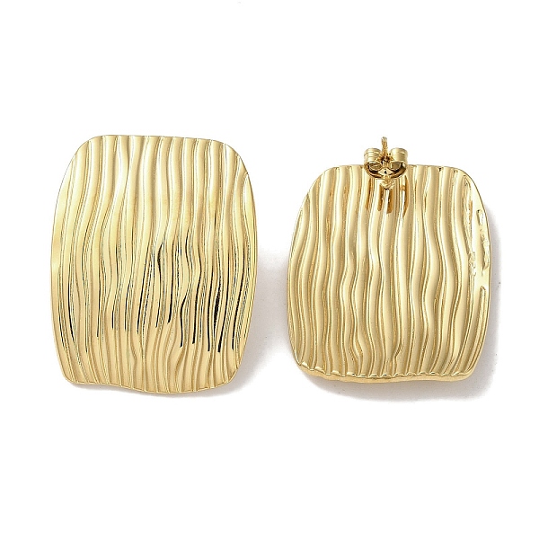 PandaHall Stripe Rectangle 304 Stainless Steel Stud Earrings for Women, Real 18K Gold Plated, 29.5x23.5mm 304 Stainless Steel Rectangle
PandaHall Stripe Rectangle 304 Stainless Steel Stud Earrings for Women, Real 18K Gold Plated, 29.5x23.5mm 304 Stainless Steel Rectangle