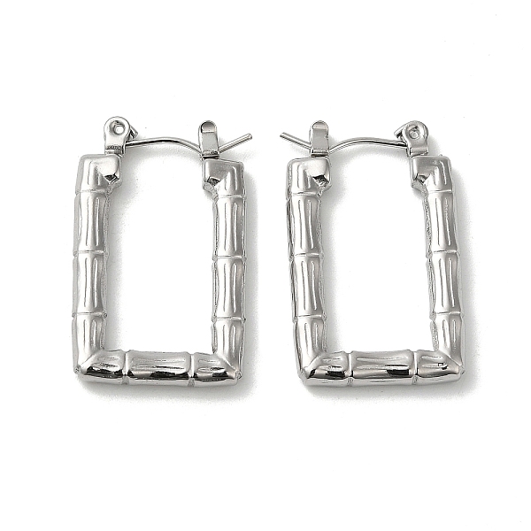 PandaHall 304 Stainless Steel Hoop Earrings for Women, Bamboo, Stainless Steel Color, 26x16x3mm 304 Stainless Steel Bamboo
PandaHall 304 Stainless Steel Hoop Earrings for Women, Bamboo, Stainless Steel Color, 26x16x3mm 304 Stainless Steel Bamboo