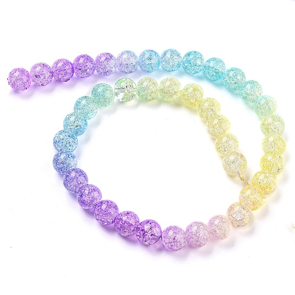 PandaHall Spray Painted Crackle Glass Beads Strands, Gradient Color, Segmented Multi-color Beads, Round, Orchid, 10mm, Hole: 1mm, about..., Purple
PandaHall Spray Painted Crackle Glass Beads Strands, Gradient Color, Segmented Multi-color Beads, Round, Orchid, 10mm, Hole: 1mm, about..., Purple