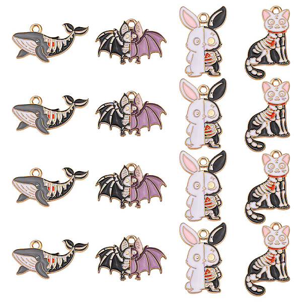 PandaHall 20Pcs 4 Styles Alloy Enamel Pendants, Light Gold, Animals, Black, 28x16.5x1.5mm, Hole: 1.8mm, 5pcs/style Alloy+Enamel Mixed Shapes...
PandaHall 20Pcs 4 Styles Alloy Enamel Pendants, Light Gold, Animals, Black, 28x16.5x1.5mm, Hole: 1.8mm, 5pcs/style Alloy+Enamel Mixed Shapes...