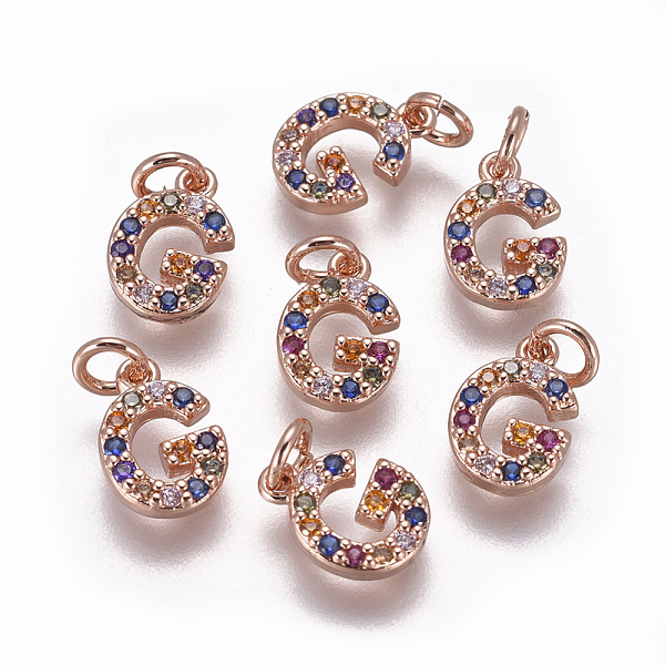 PandaHall Brass Micro Pave Cubic Zirconia Charms, Letter, Colorful, Rose Gold, Letter.G, 9.6x6.6x1.8mm, Hole: 2mm Brass+Cubic Zirconia...
PandaHall Brass Micro Pave Cubic Zirconia Charms, Letter, Colorful, Rose Gold, Letter.G, 9.6x6.6x1.8mm, Hole: 2mm Brass+Cubic Zirconia...