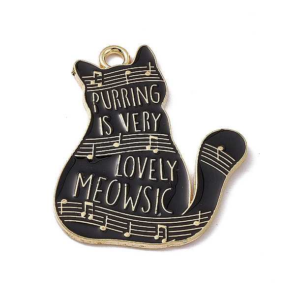 PandaHall Music Theme Charm, Alloy Enamel Pendants, Cat with Music Scores and Word, Golden, Black, 28x22.5x1.2mm, Hole: 2mm Alloy+Enamel Cat...
PandaHall Music Theme Charm, Alloy Enamel Pendants, Cat with Music Scores and Word, Golden, Black, 28x22.5x1.2mm, Hole: 2mm Alloy+Enamel Cat...