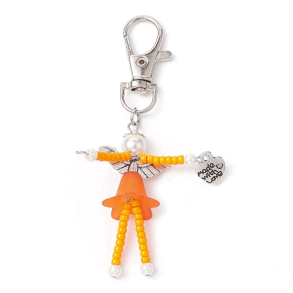 PandaHall Glass Seed Bead Pendant Decorations, with Glass Pearl Beads, Acrylic Beads and Alloy Swivel Lobster Claw Clasps, Orange, 88.5mm...
PandaHall Glass Seed Bead Pendant Decorations, with Glass Pearl Beads, Acrylic Beads and Alloy Swivel Lobster Claw Clasps, Orange, 88.5mm...