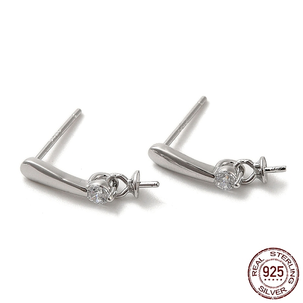 PandaHall Rhodium Plated 925 Sterling Silver Micro Pave Cubic Zirconia Stud Earring Findings, for Half Drilled Beads, Real Platinum Plated..., Clear
PandaHall Rhodium Plated 925 Sterling Silver Micro Pave Cubic Zirconia Stud Earring Findings, for Half Drilled Beads, Real Platinum Plated..., Clear