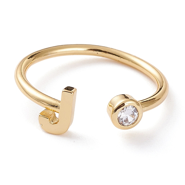 PandaHall Brass Micro Pave Clear Cubic Zirconia Cuff Rings, Open Rings, Long-Lasting Plated, Real 18K Gold Plated, Letter.J, US Size 6...
PandaHall Brass Micro Pave Clear Cubic Zirconia Cuff Rings, Open Rings, Long-Lasting Plated, Real 18K Gold Plated, Letter.J, US Size 6...